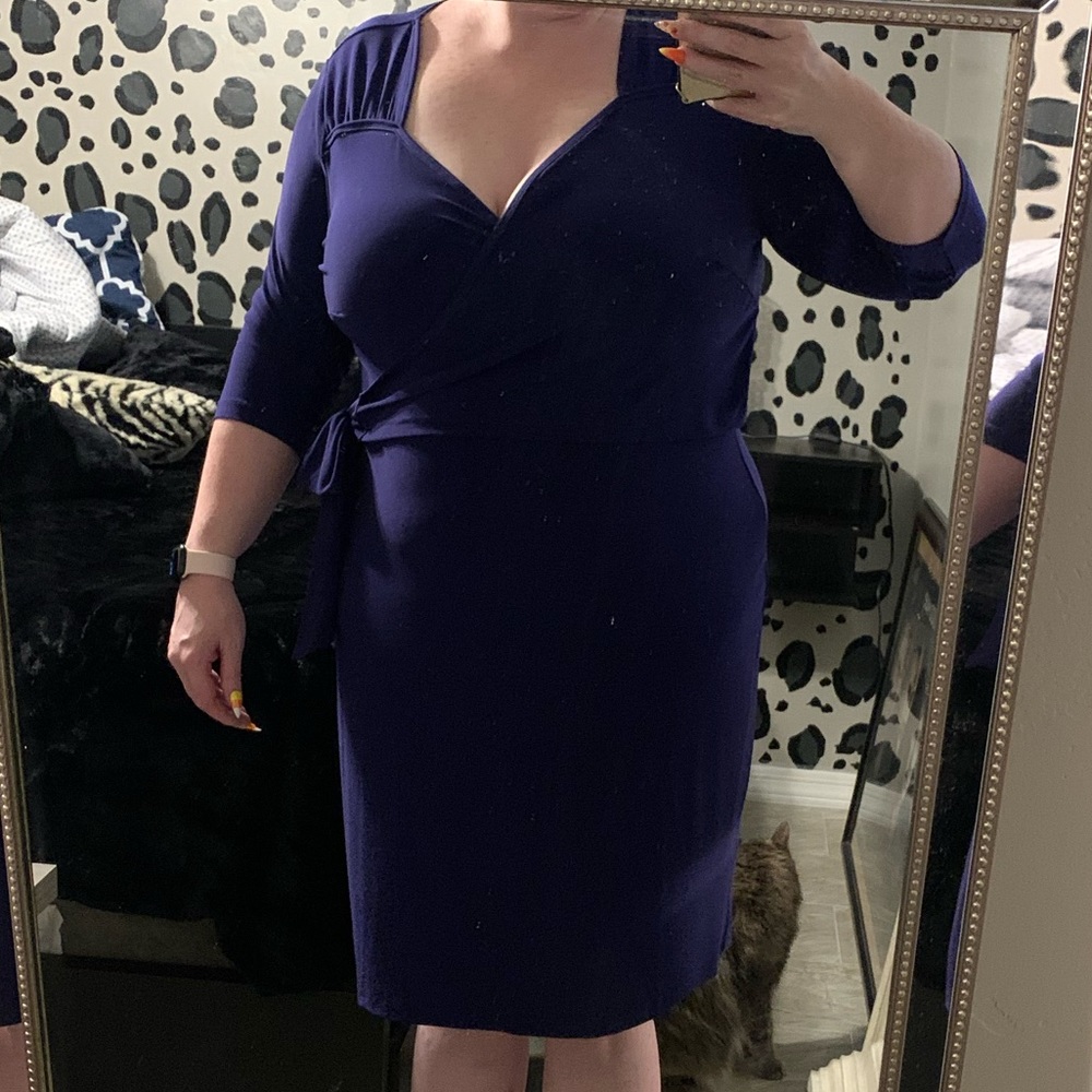 Avenue 18/20 purple wrap dress